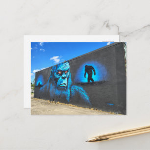 Awesome Sasquatch in Blue Postcard