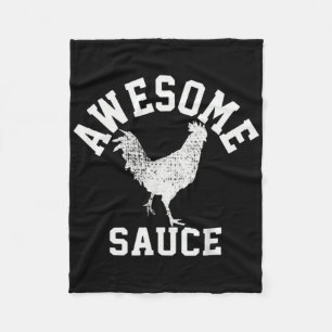 Awesome Sauce Rooster Chicken Fleece Blanket