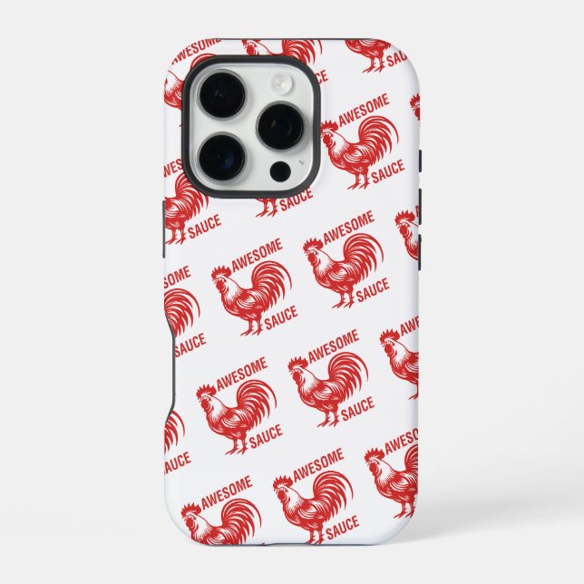 Awesome Sauce Rooster Funny iPhone Case (Back)