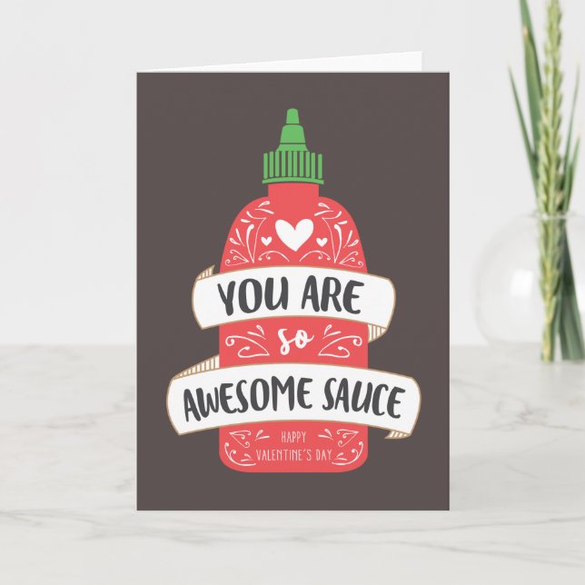 Awesome Sauce Valentine Holiday Card (Front)
