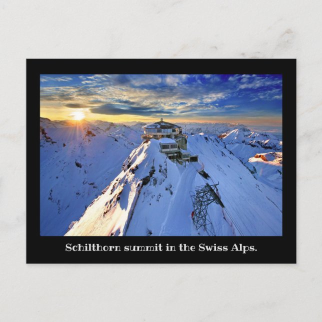 Awesome Schilthorn Cable Car Summit  Postcard (Front)
