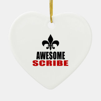 AWESOME SCRIBE CERAMIC ORNAMENT
