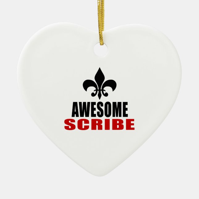 AWESOME SCRIBE CERAMIC ORNAMENT (Front)