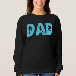Awesome Scuba Diving Dad Retro Vintage Scuba Diver Sweatshirt