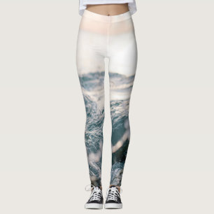 Awesome Sea Waves   Best gift for nature lovers Leggings