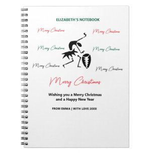 Awesome Silhouette Drummer Spiral Photo Notebook