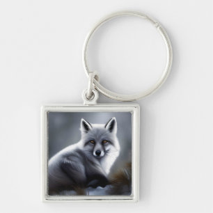 Awesome Silver Fox  Keychain
