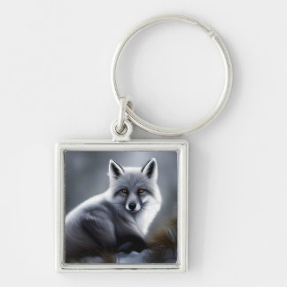 Awesome Silver Fox Keychain