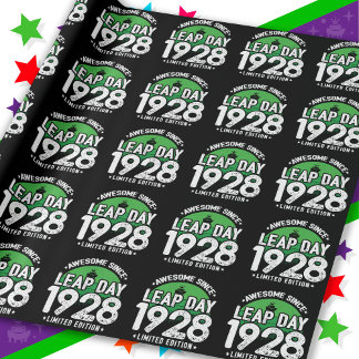 Awesome Since 1928 Leap Year Day Feb 29 Birthday Wrapping Paper