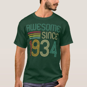 Awesome Since 1934 88th Birthday Retro T-Shirt