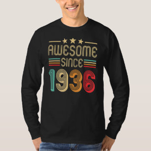 Awesome Since 1936 86th Birthday 86 Years Old Retr T-Shirt