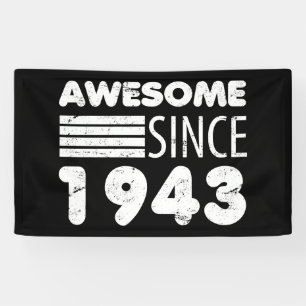 Awesome Since 1943 80th Birthday Banner