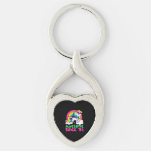 Awesome Since 1951 Unicorn  Keychain