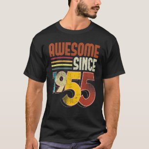 Awesome Since 1955 68th Birthday Retro Vintage T-Shirt