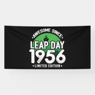 Awesome Since 1956 - Leap Day Leap Year Birthday Banner