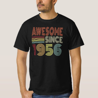 Awesome Since 1956 Retro Born In 1956 Birthday T-Shirt