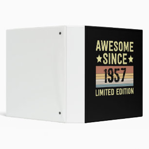 Awesome Since 1957 Retro 65 Years Old Birthday Binder