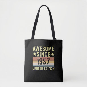 Awesome Since 1957 Retro 65 Years Old Birthday Tote Bag