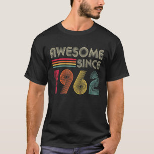 Awesome Since 1962 60Th Birthday Retro T-Shirt