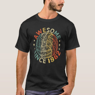 Awesome Since 1962 Happy Birthday 60th Volleyball T-Shirt