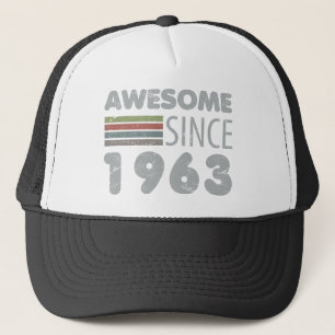 Awesome Since 1963 60th Birthday Trucker Hat