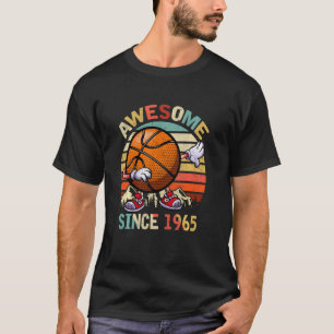 Awesome Since 1965 55th Dabbing Basketball Birthda T-Shirt