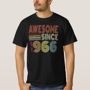 Awesome Since 1966 Retro Born In 1966 Birthday T-Shirt