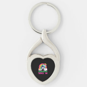 Awesome Since 1966 Unicorn Keychain