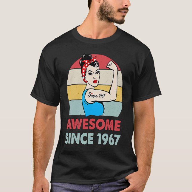 Awesome Since 1967 56 Year Old  56th Birthday T-Shirt (Front)