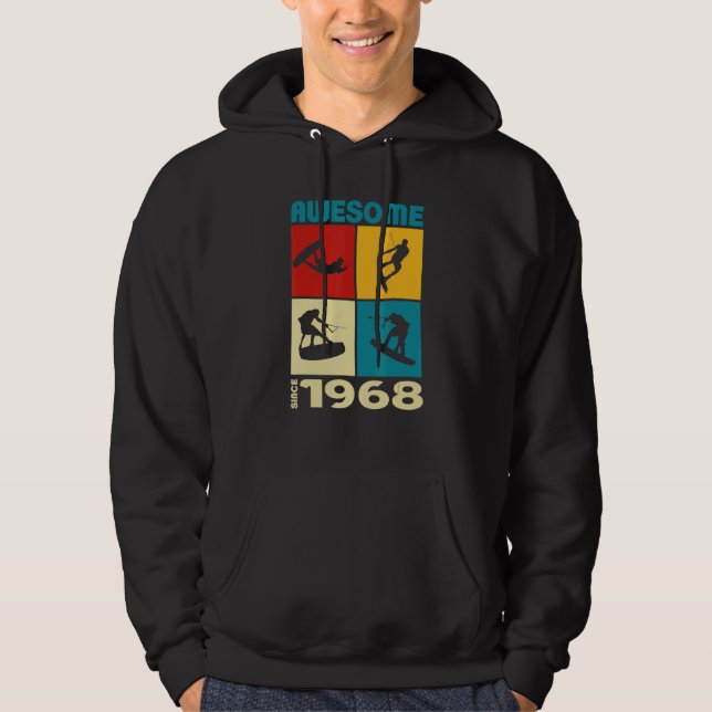 Awesome since 1968  Wakeboard lifestyle Hoodie (Front)