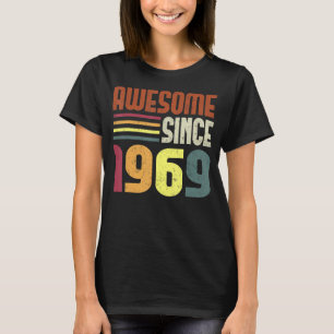 Awesome Since 1969 54th Birthday Retro Vintage T-Shirt
