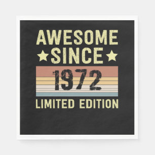 Awesome Since 1972 Birthday Napkin