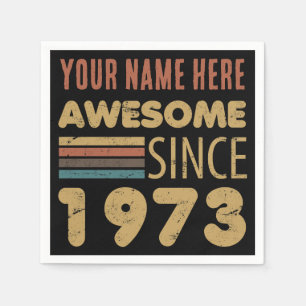 Awesome Since 1973 50th Birthday Napkin