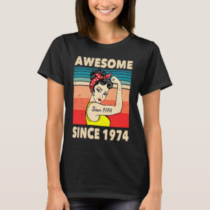 Awesome Since 1974  Year Old 49th Birthday Decorat T-Shirt