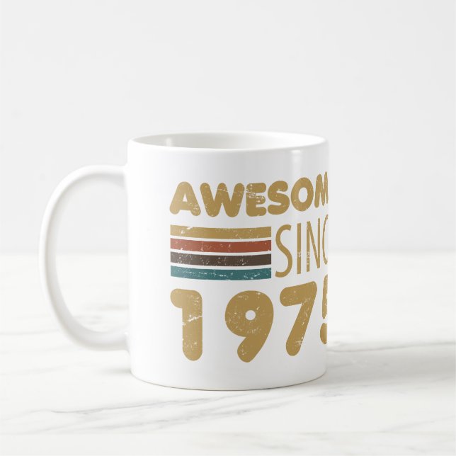Awesome Since 1975 50th Birthday Coffee Mug (Left)