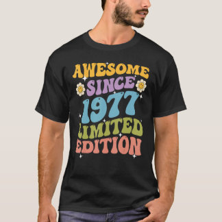 Awesome Since 1977 Retro Groovy Shirt Gifts For Wo