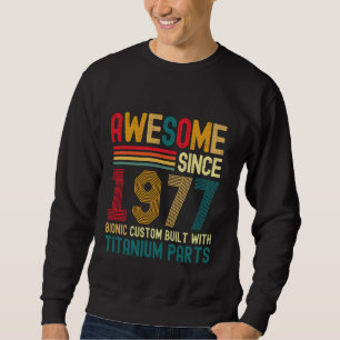 Awesome Since 1977 Vintage 47th Birthday Men Titan Sweatshirt