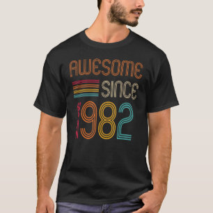 Awesome Since 1982 40th Birthday Retro T-Shirt
