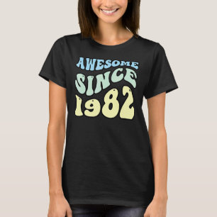 Awesome Since 1982 Vintage Retro Birthday T-Shirt