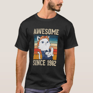 Awesome Since 1982 Vintage Women Birthday 41 Years T-Shirt
