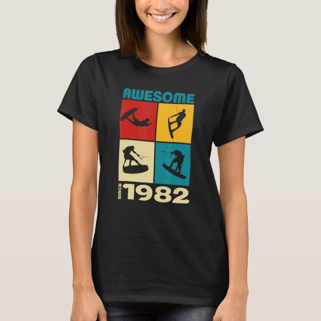Awesome since 1982  Wakeboard lifestyle T-Shirt (Front)