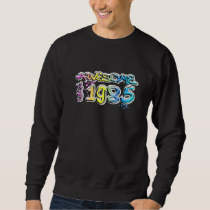 Awesome since 1985 graffiti motif sweatshirt