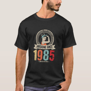 Awesome Since 1985 Vintage 37th Birthday Party 37 T-Shirt