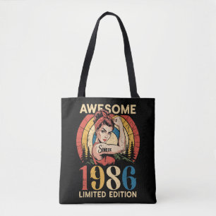 Awesome Since 1986 Retro 40th Women's Birthday Tote Bag