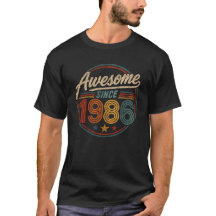 Awesome Since 1986 Retro Vintage Birthday