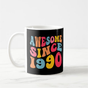 Awesome Since 1990 32 Years Old Retro Vintage 32nd Coffee Mug