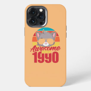 Awesome Since 1990 32nd Birthday Cat 32 Years Old iPhone 13 Pro Max Case