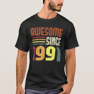 Awesome Since 1991 32th Birthday Retro Vintage T-Shirt