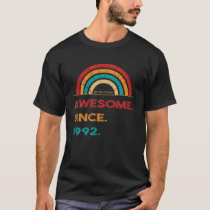 Awesome Since 1992 30Th Birthday Rainbow Gifts Bor T-Shirt