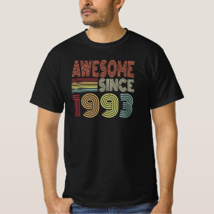 Awesome Since 1993 Retro Born In 1993 Birthday T-Shirt